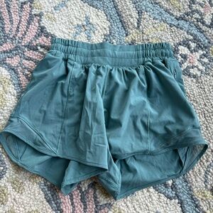 Lululemon Athletica Teal Athletic Shorts High-Waisted Lightweight